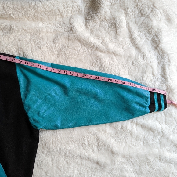 Teal & Purple 90s Mickey Mouse Disney letterman's jacket unisex large - Picture 9 of 16